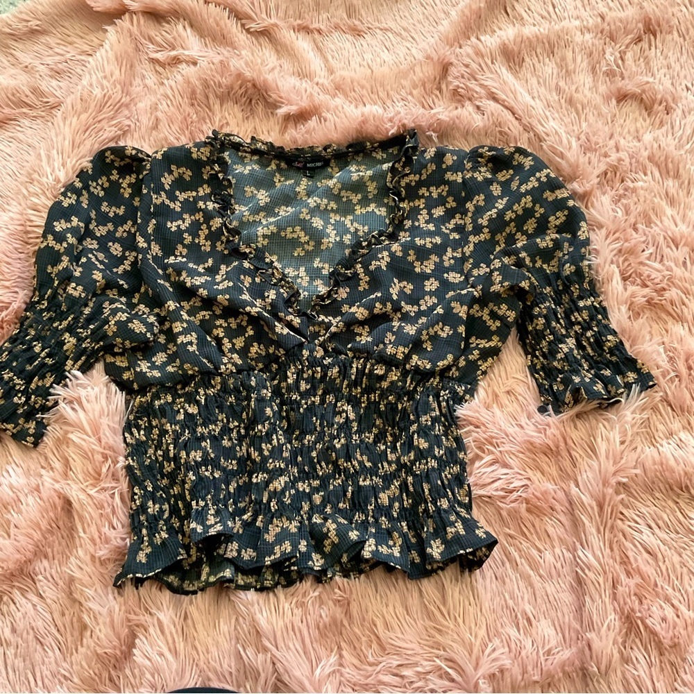 Blouse V-neck size L - Picture 3 of 12